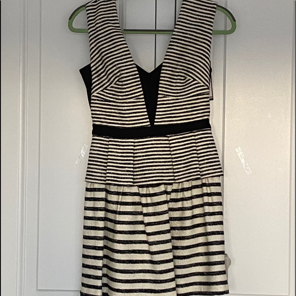 Striped peplum dress
